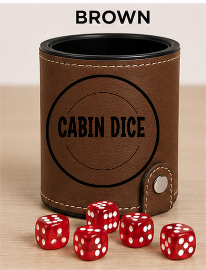 Dice Cup Cabin Dice - Leatherette Dice Cup
