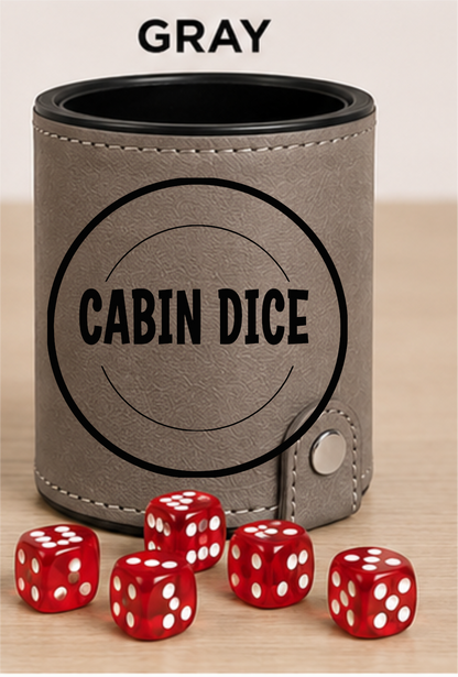 Dice Cup Cabin Dice - Leatherette Dice Cup