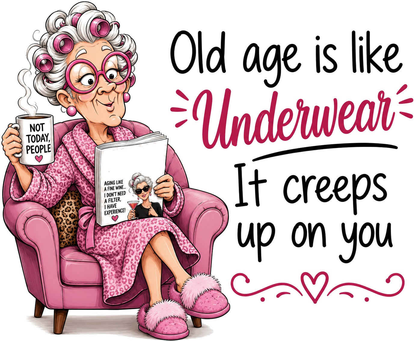 Old Age Is Like Underwear | Funny Age Kitchen Towel