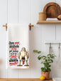 Does Your Asshole Ever Get Tired Sweary | Adult Humor Gift | Funny Kitchen Towel