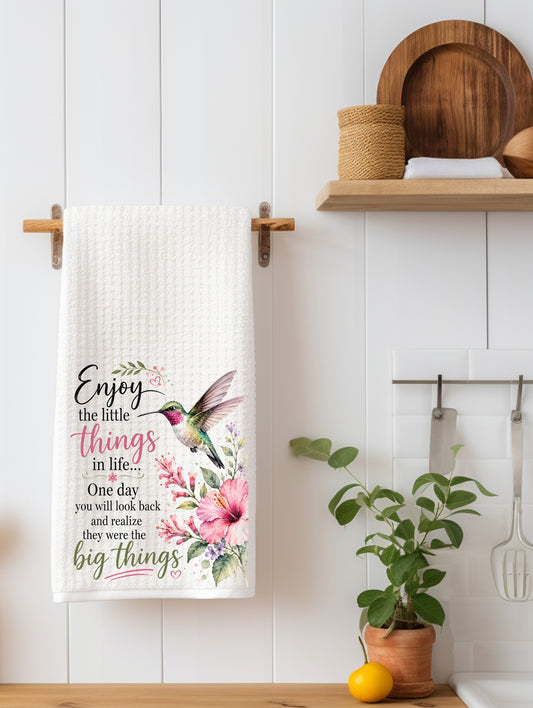 Little Things Humming Bird Kitchen Towel | Bird Lover Gift