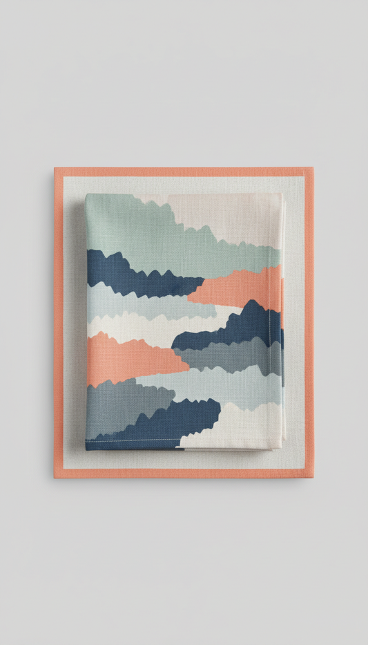 Premium linen kitchen towel—Minnesota mist