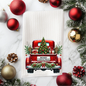Red Glitter Christmas Truck image 0