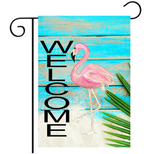 Flamingo Welcome Garden Flag