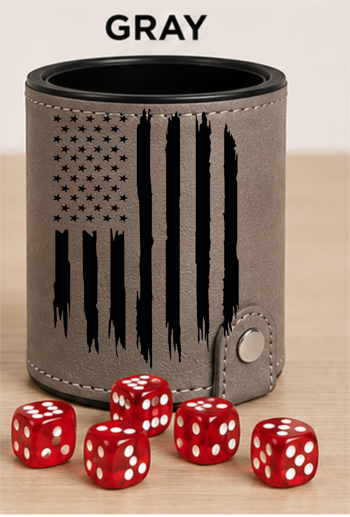 Dice Cup Stars & Stripes Flag - Leatherette Dice Cup