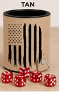 Dice Cup Stars & Stripes Flag - Leatherette Dice Cup