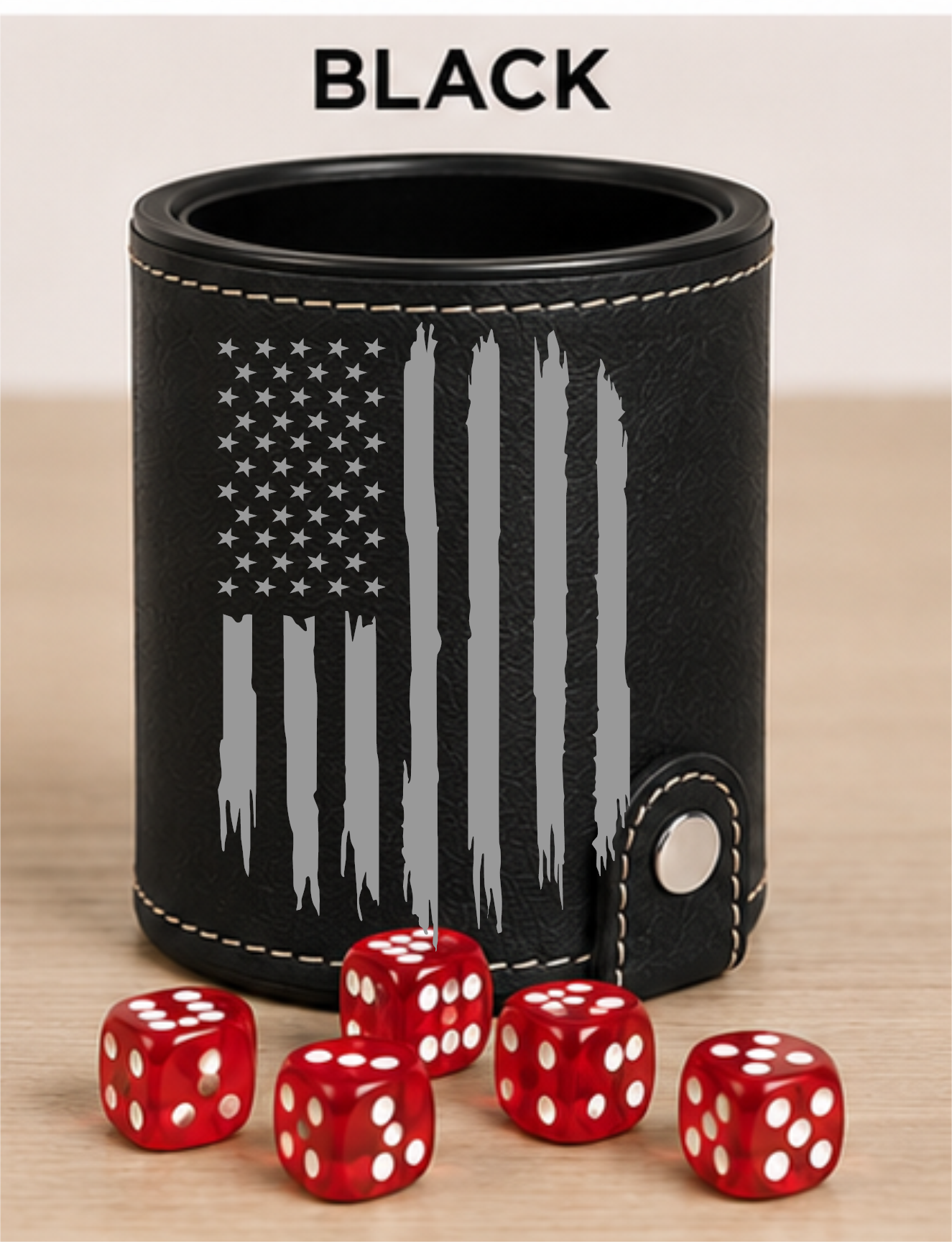 Dice Cup Stars & Stripes Flag - Leatherette Dice Cup