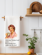 Getting Lucky at My Age Waffle Weave - Waffle Weave Kitchen Towel