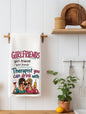 Girlfriends Are Therapists You Can Drink With Funny Kitchen Towel | Best Friend Gift