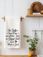 "Be Safe, Have Fun and Please..." Funny Parenting Kitchen Towel | Gift for Parents