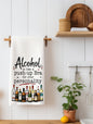 Alcohol Is Like a Push-Up Bra Funny Wine Kitchen Towel | Wine Lover Gift