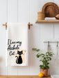 I Love my asshole cat Funny Cat Kitchen Towel | Cat Lover Gift