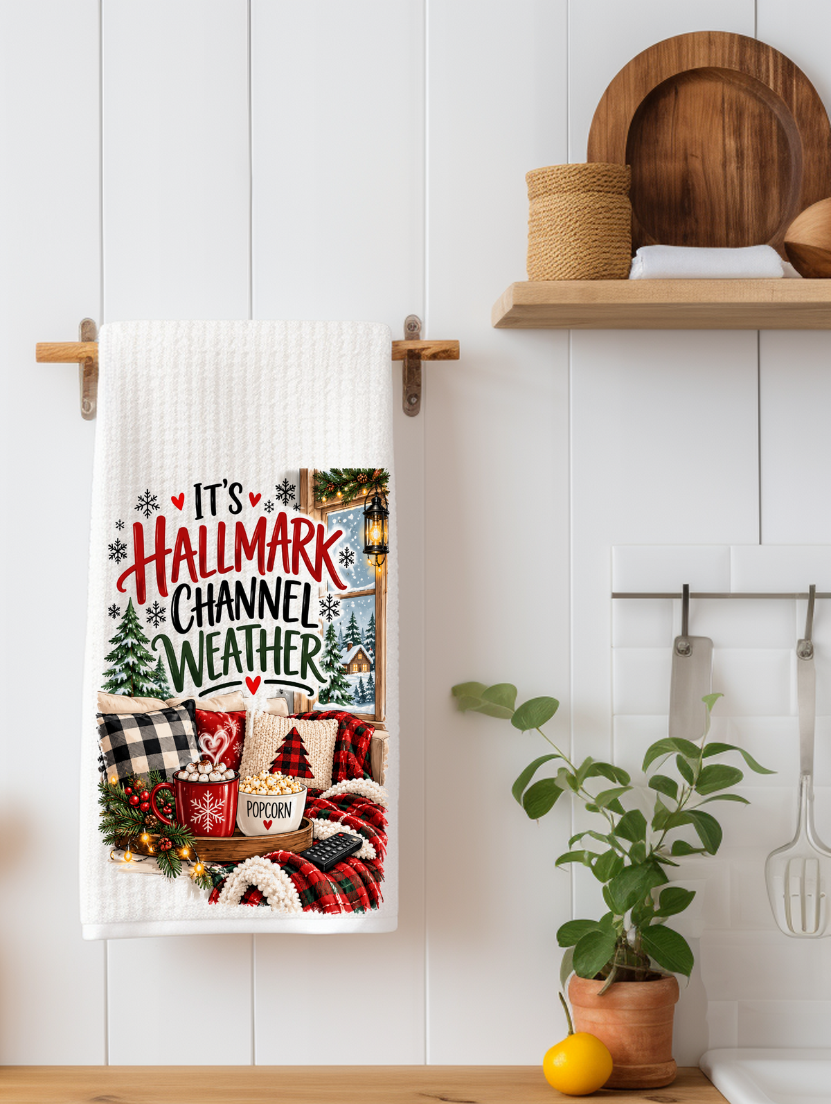 It's Hallmark Channel Weather Kitchen Towel | Christmas Decor