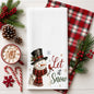 "Let It Snow" Snowman Christmas Kitchen Towel | Farmhouse Holiday Gift | SassySotaGirl