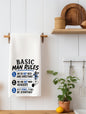 Basic Man Rules | Funny Kitchen Towel