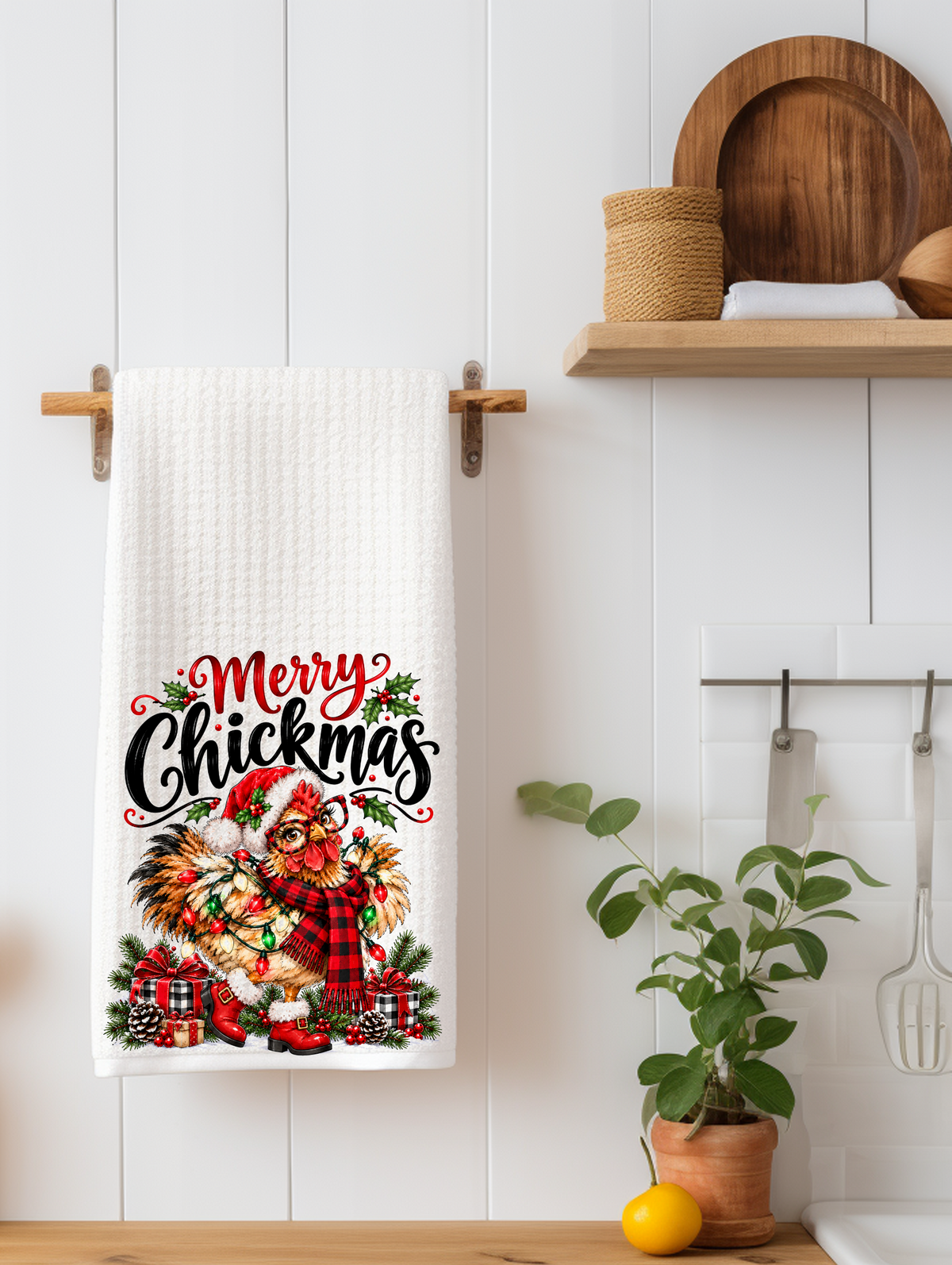Merry Chickmas | Funny Chicken Towel
