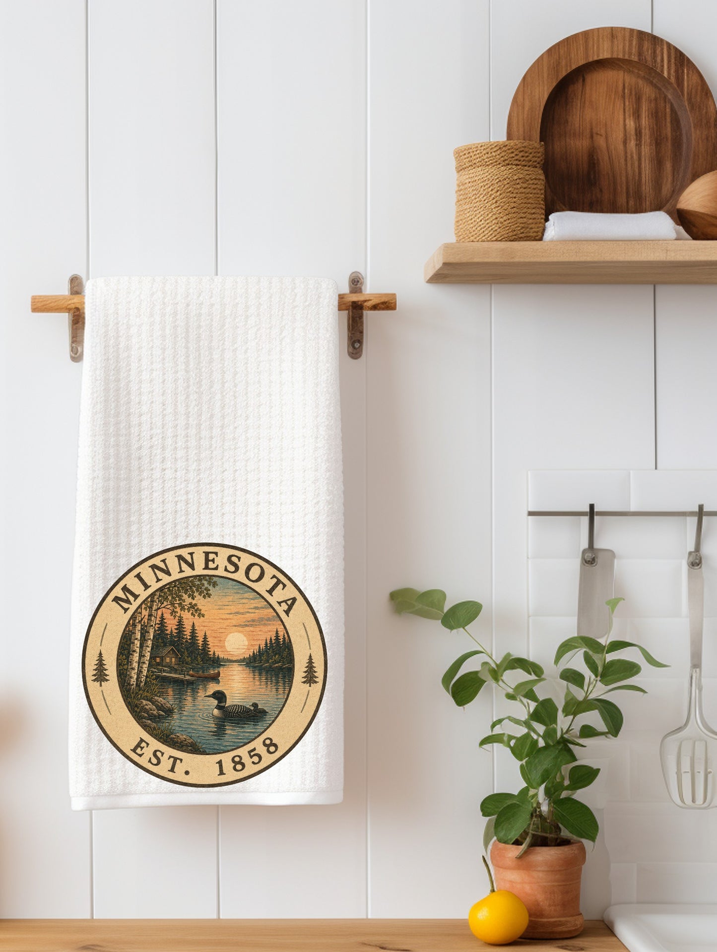 Minnesota Badge Kitchen Towel | Minnesota Gift