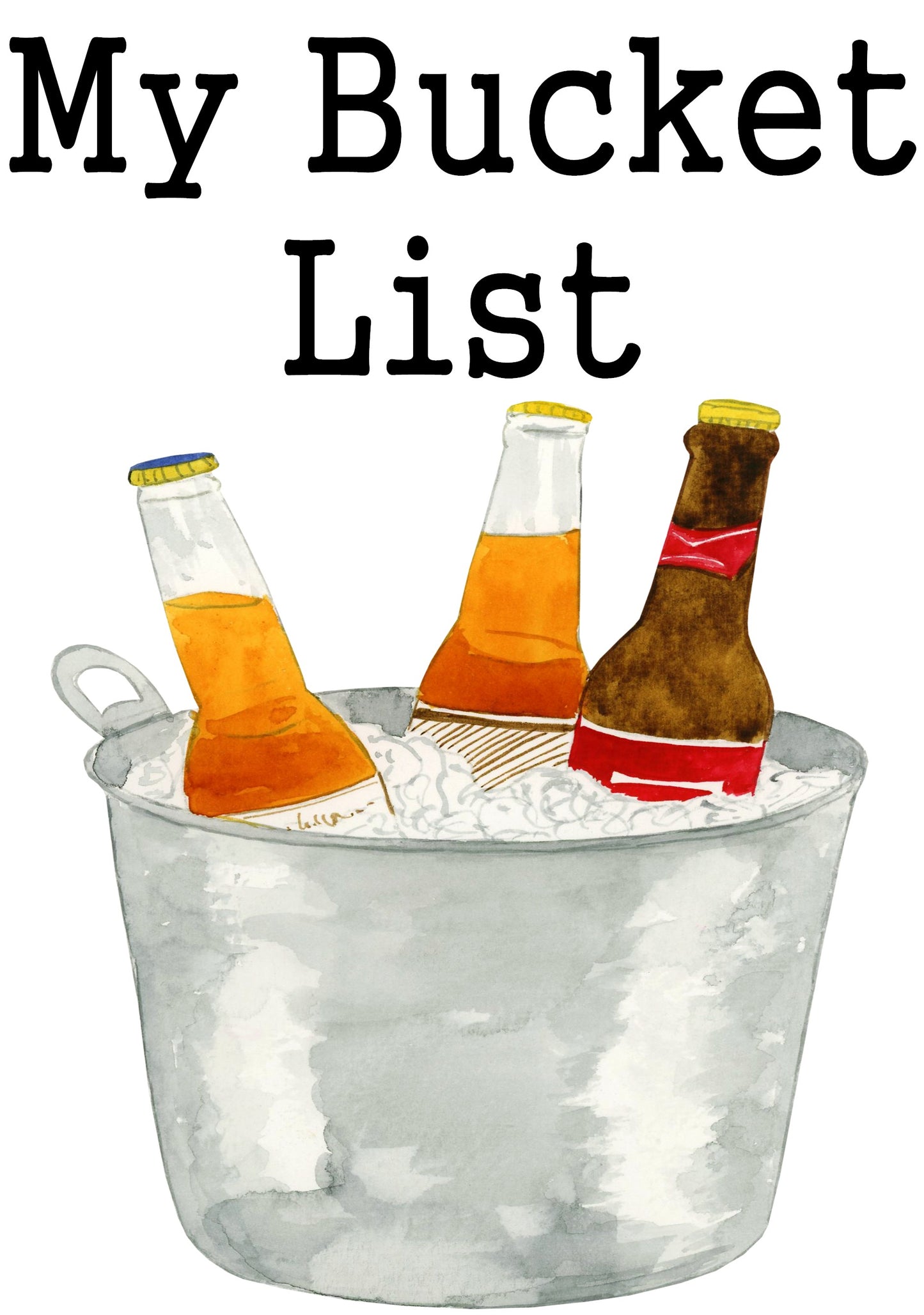My Bucket List Green Bottles Kitchen Towel