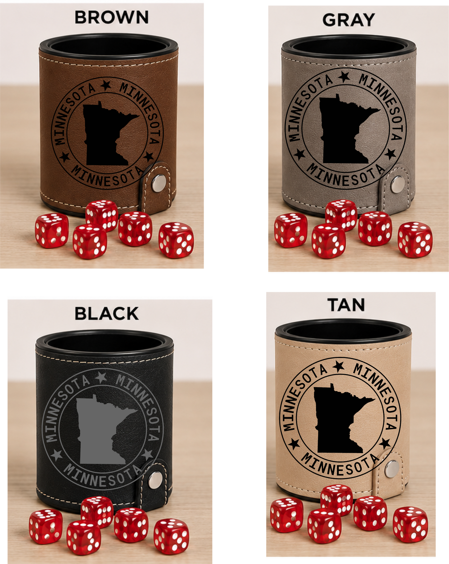 Dice Cup Minnesota - Leatherette Dice Cup