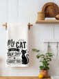 My Cat & I talk shit about you Funny Cat Kitchen Towel | Cat Lover Gift