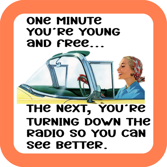 One Minute You're Young And Fun Coaster