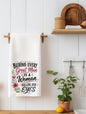 "Behind Every Great Man" Funny Kitchen Towel | Wife Gift