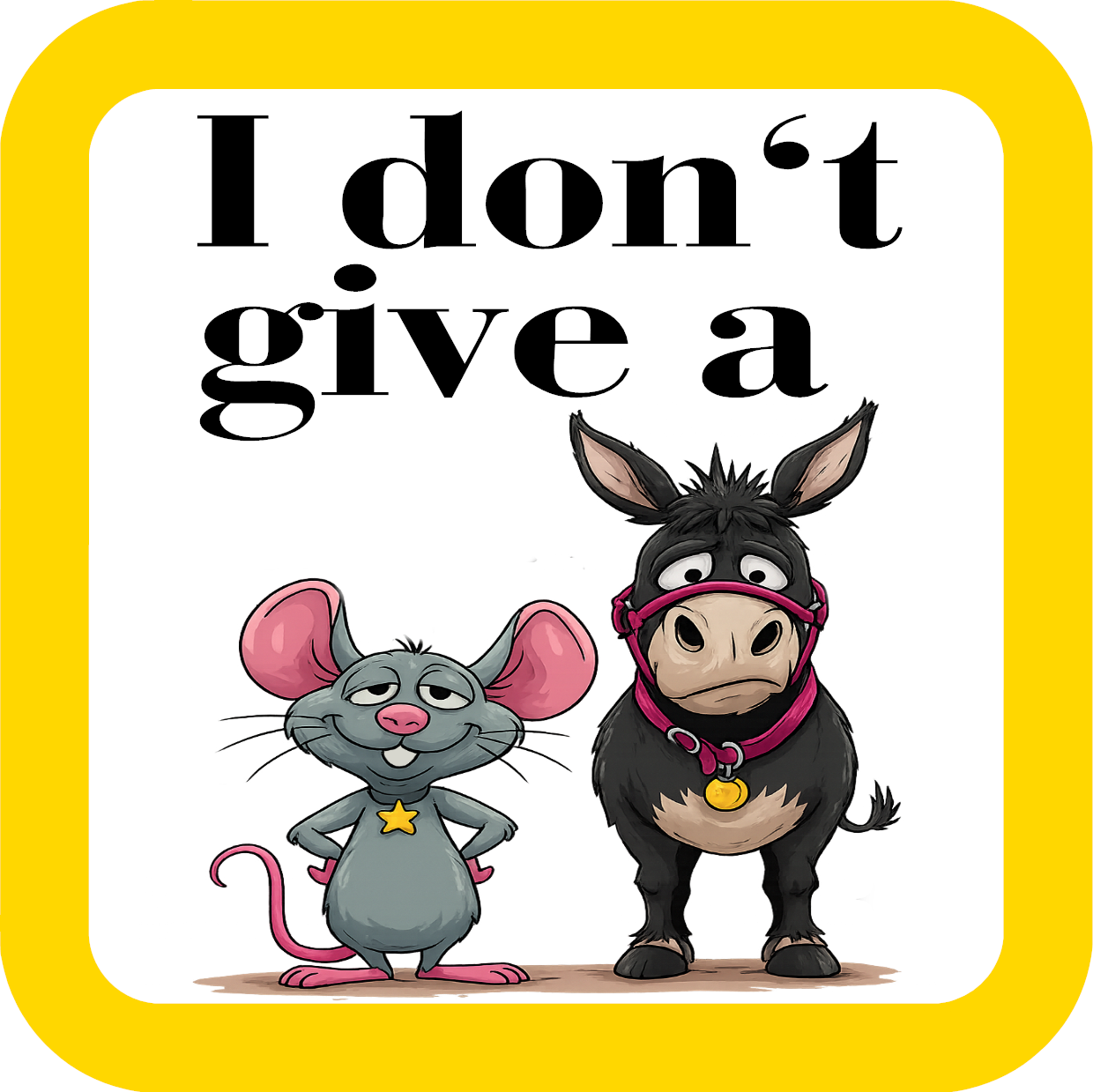 I Don't Give A Rats Ass Coaster