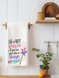 Life Is Not A Fairy Tale | Funny Kitchen Gift | Waffle Weave Kitchen Towel