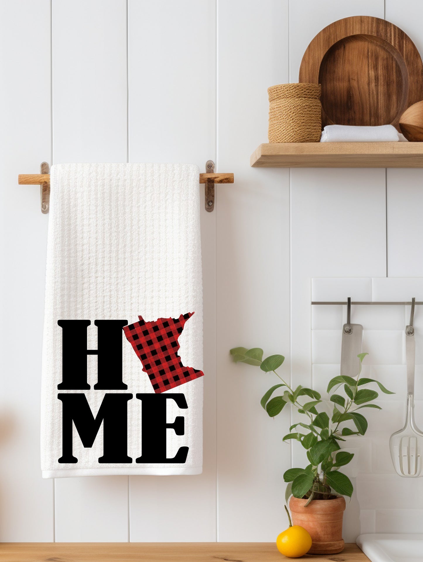 Minnesota Home Plaid Kitchen Towel