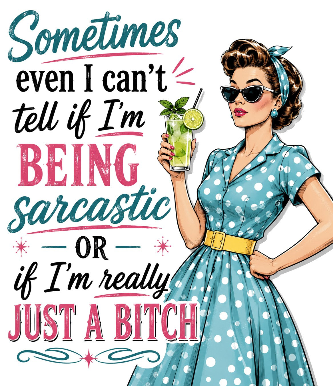 Sometimes even I can't tell Funny Friend Kitchen Towel | Friend Gift