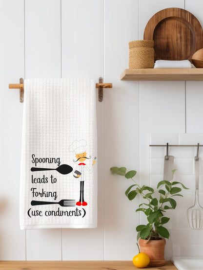 Spooning Leads to Forking Kitchen Towel