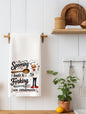 "Spooning Leads to Forking" Funny Kitchen Towel | Cooking Humor Gift
