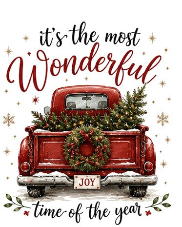 Red Christmas Truck Kitchen Towel | Farmhouse Holiday Decor | SassySotaGirl