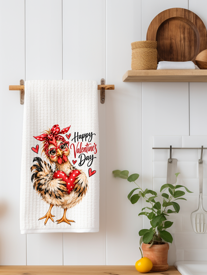 Valentine’s Day Chicken Kitchen Towel | Chicken Lover