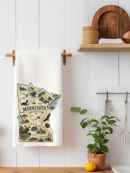 Vintage Minnesota Kitchen Towel | Minnesota Gift