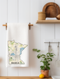 Minnesota City Waseca - Waffle Weave Kitchen Towel