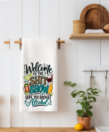 Welcome to the Sh*t Show Kitchen Towel | Adult Humor Gift
