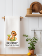 We'll be Friends Funny Age Waffle Weave - Waffle Weave Kitchen Towel