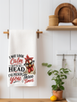 I May Look Calm But In My Head I've Pecked You Three Times | Funny Chicken Kitchen Towel | Farmhouse Gift