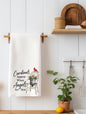 "Cardinals Appear When Angels Are Near" Modern Version Kitchen Towel | Sympathy Gift
